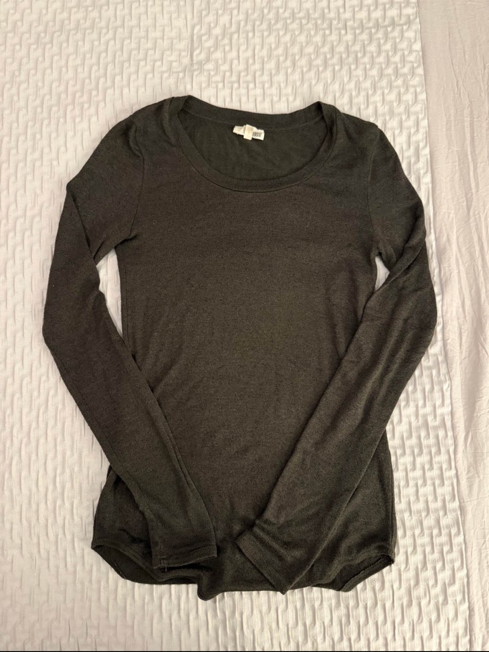 Wilfred Dark Green Long-Sleeve Scoop Neck
